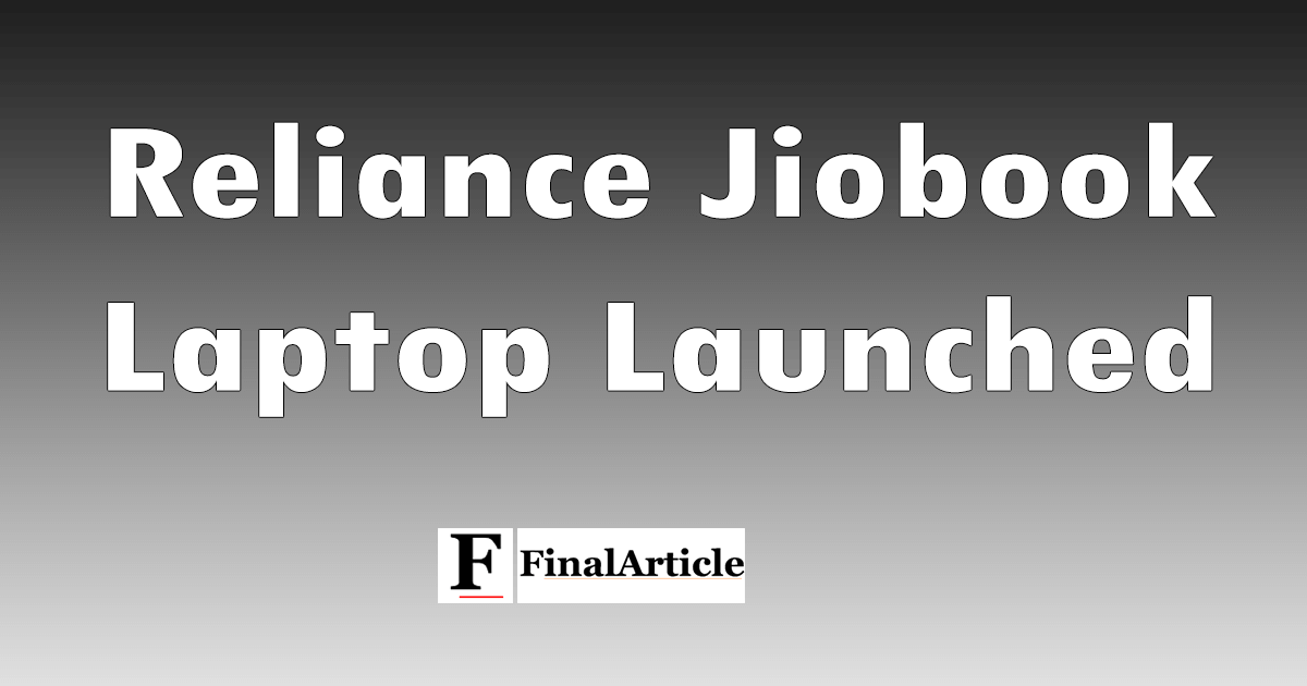 reliance jiobook laptop